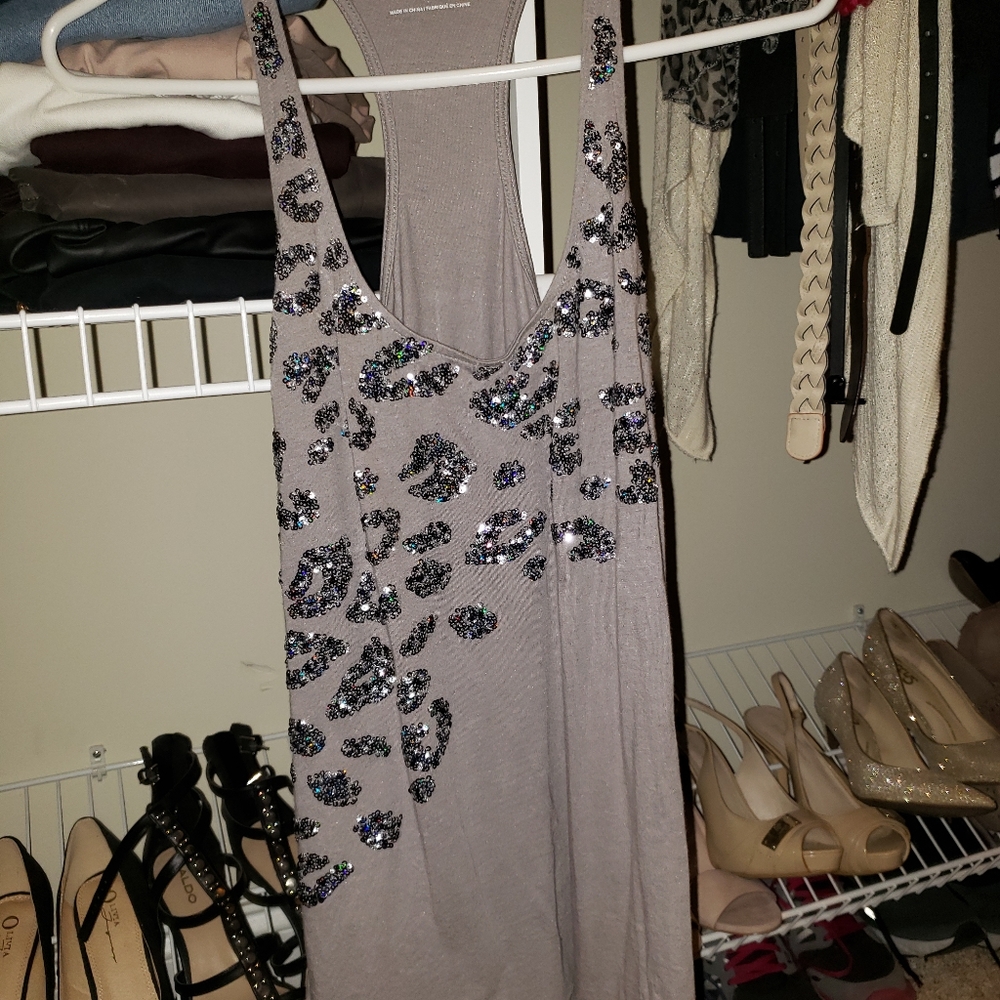 Express animal print tank top